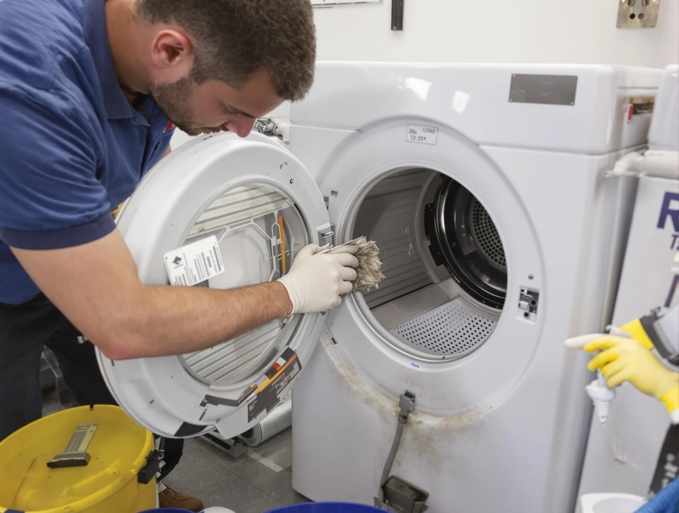 Rostraver Dryer Vent Cleaning specialist performing detailed lint trap cleaning service in Rostraver